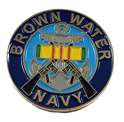 Brown Water Navy W/Vietnam Ribbon Pin - Veteran Owned Business