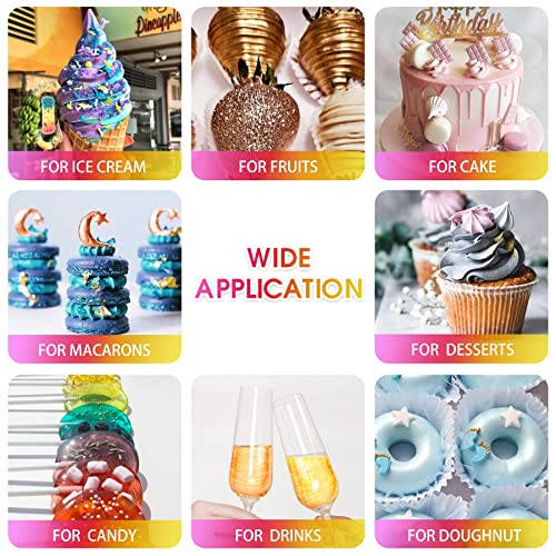 Essbarer Glitzer Spray - 22g Lebensmittel Glitzer Essbares Glitzerpulver für Getränke, Kuchen Dekoration, Macarons - Lebensmittelfarbe Glitzer Pulver Edible Glitter für Cocktail, Cupcakes (Pink)