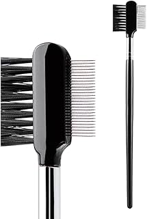BHFYOB Peine portátil para eliminar manchas de lágrimas, peine de pulgas de perro, cepillo de doble cara, removedor de manchas de lágrimas, color negro y plateado