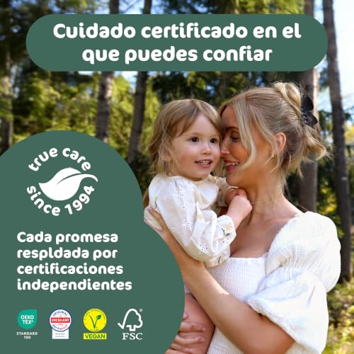 Miniatura 8 de Naty Bamboo - Pañales De Viscosa De Bambú Suavidad Sedosa, Pañales De Origen Vegetal, Dermatológicamente Testados Para Piel Sensible Y Súper Absorbentes Talla 2, 88 Unidades