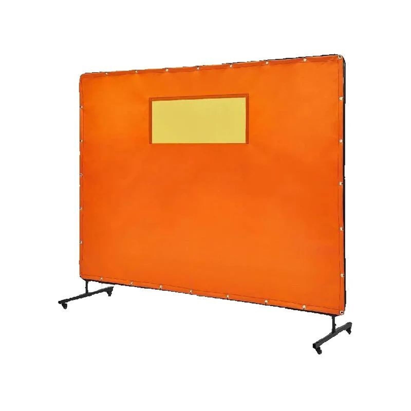 Welding Curtains Screen Welding Screen with Frame 6' x 8' Curtain Screens Flame-Resistant Protection 4 Swivel Wheels