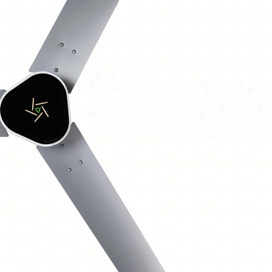 EcoLink AiroGeometry Smart Ceiling Fan | Silver Mist Finish | Wi-Fi & App Control | High-Speed Energy Efficient Fan | Modern 3-Blade Design for Smart Homes & Offices | Pack of 1-image-6
