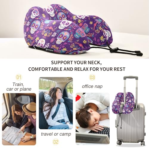 Almohada de espuma viscoelástica tamaño portátil para viaje miniatura 4