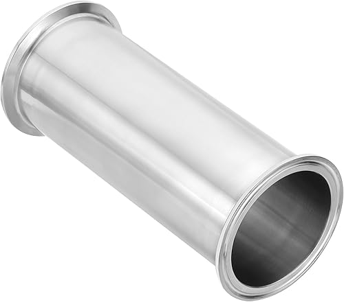 Miniatura 33 de PATIKIL Tubo de tres abrazaderas de diámetro exterior de 1 1/2 pulgadas, tubo sanitario de carrete con brida de virola de 1.988 in