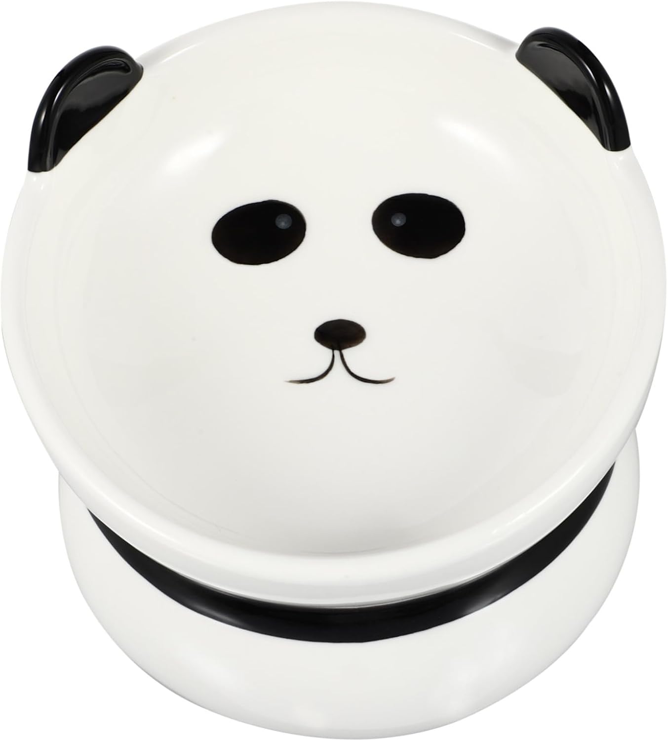 HEMOTON Ceramic Cat Food Bowl Neck Guard Non-Slip PET Feeder for Cats and Dogs Slanted Design Dishwasher Safe Home and Travel Use