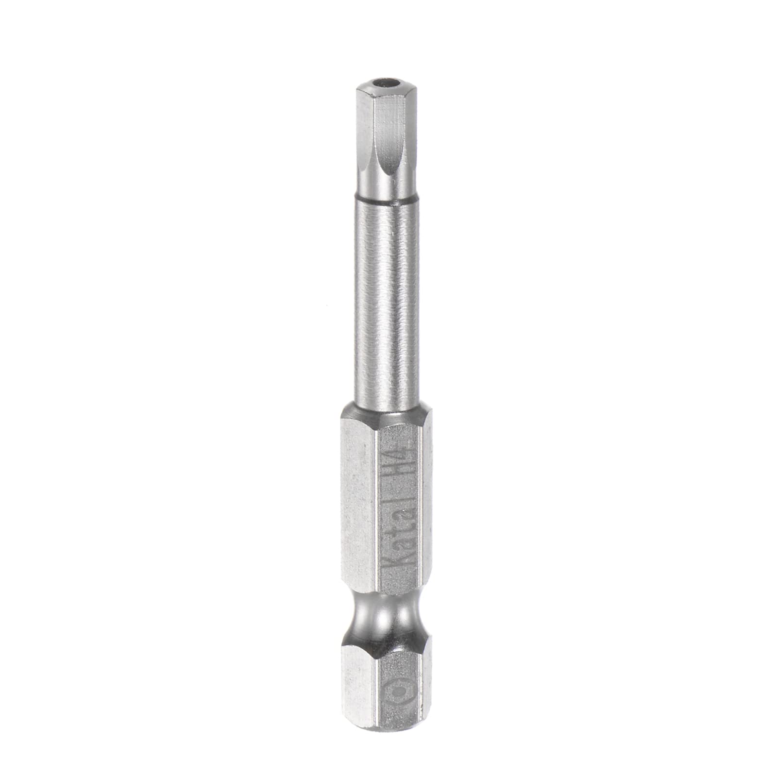 2pcs H4 (4mm) Magnetic Hex Head Drill Bits - 1/4 Inch Hex Shank, 50mm Long, For Screw Driving With Power Tools