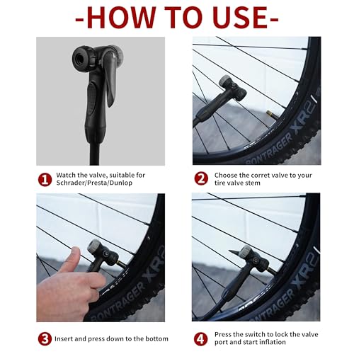 BV Bicycle Pump Durable Bike Floor Pump 17/24 inch Smart