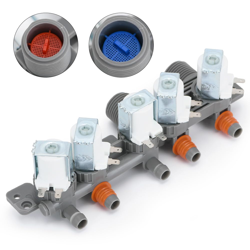Photo 1 of AJU73213301 AJU75152601 Water Inlet Valve Compatible with Kenmore LG Washer WT5070CW WT4970CW WT5680HVA WT4870CW WT5480CW WT1101CW WT5680HWA WT1501CW PS3527446 WT1201CW WT1701CV WT5170HV