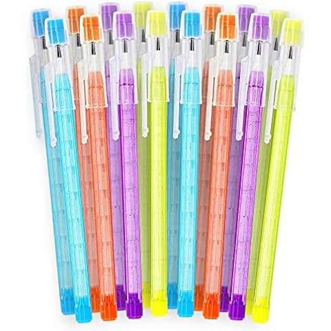 Emraw No 2 HB Pencils Multipoint Non-Sharpening Stackable Pencil with Matching Eraser (Pack of 16) - for Kids, Students, Teachers, Office Cover