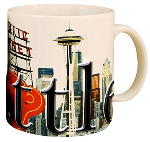 Taza de café Americaware Seattle 18oz color relief miniatura 3
