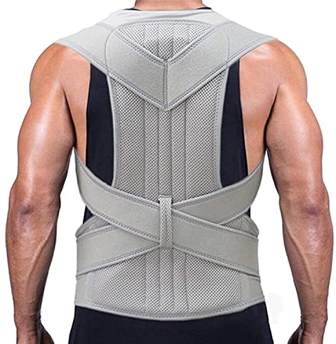 AISNXOQI Correos de postura ajustables femeninos Corsé del corsé trasero del corsé posterior Soporte lumbar del corsor recto S-XXL (Color: Gris, Tamaño: Grande) Herramientas