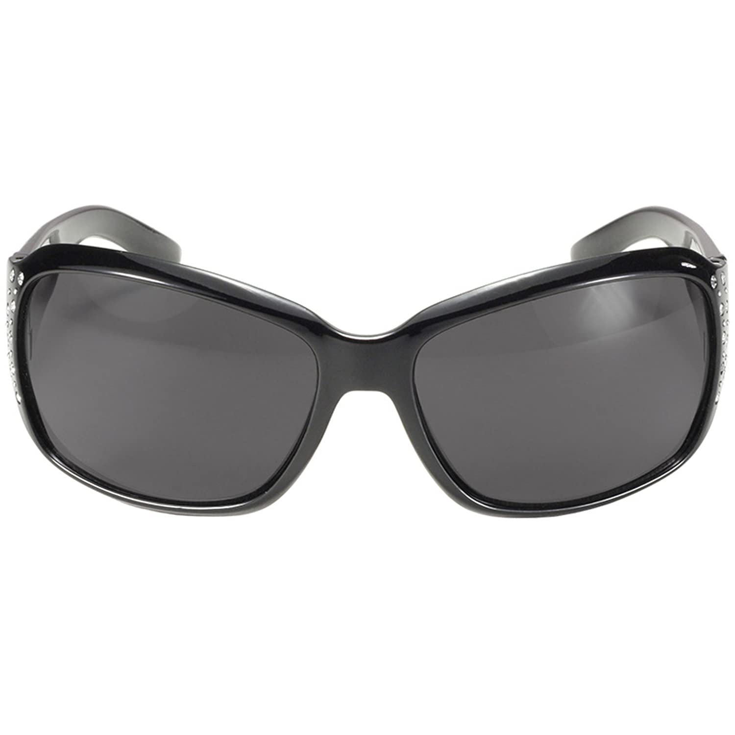 Pacific Coast Sunglasses Chix-Forever Black Frame/Grey Gradient/Rh (6822) Rectangular Sunglasses, Adult