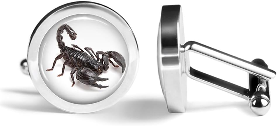 Emperor Scorpion Cufflinks Scorpions Cuff Links (Angled Edition)