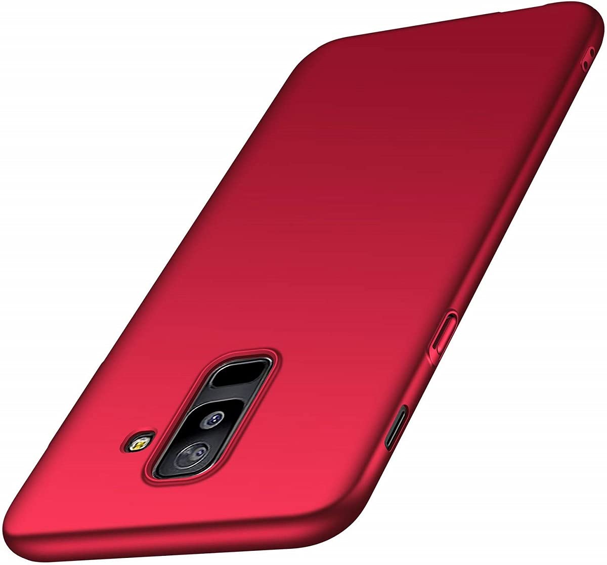 Case for Samsung Galaxy A6 Plus 2018 Case Slim Protective Lightweight [Defend from Shock/Scratch/Slip/Fingerprint] PC Hard Ultra Thin Phone Cover for Samsung Galaxy A6 Plus 2018 (Red)
