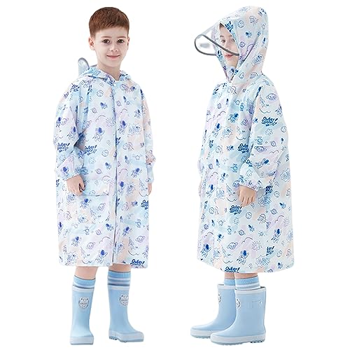 Regenmäntel Kinder, Regenponcho Wasserdichte Regenjacken mit...
