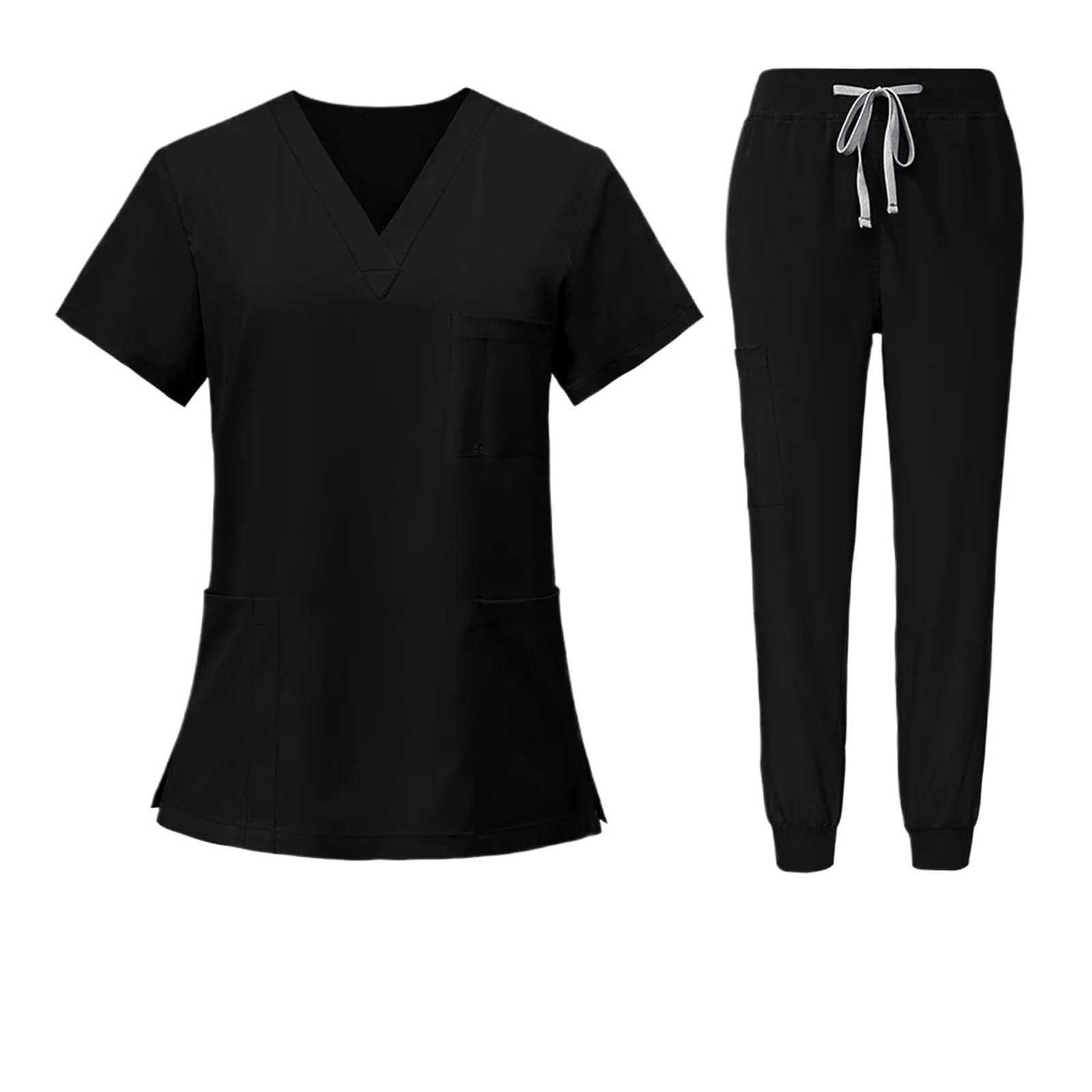 Uniforme Sanitario Conjuntos De Uniformes Médicos For Mujer, Uniformes De Enfermera, Accesorios, Camisetas con Cuello En V, Pantalones Deportivos