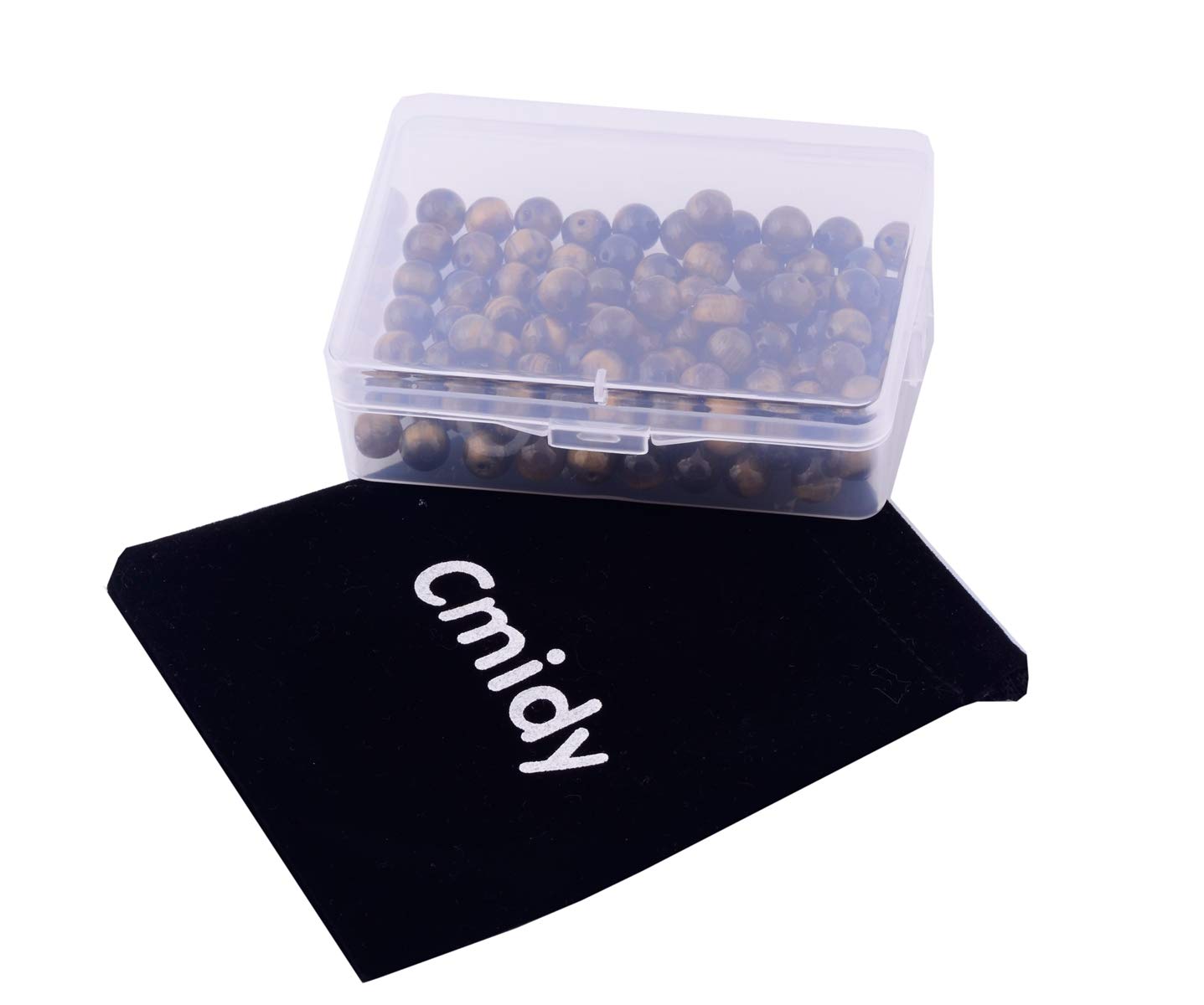 100 Perline Occhio Di Tigre 8 Mm, Pietra Naturale Vera, Rotonde, Foro 1 Mm, Per Creazione Gioielli Fai Da Te