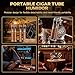 FANKAI Travel Cigar Humidor, Portable Humidifier Tubes, Removable Cigar Case with Stand, Detachable Storage Tube for 2 Cigars Shorter 6.5 inch, Crystal Gel Keep Humidity (2 Cigar Tubes)