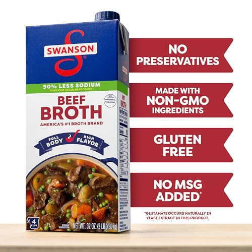 SWANSON S Lower Sodium Beef Broth, 32 oz Carton - Image 4