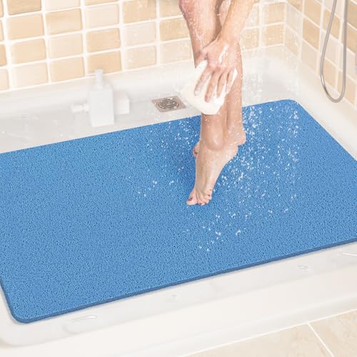 LuxStep Shower Mat Bathtub Mat,Non-Slip Bath Mat with Drain, Quick Drying