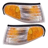 Driver and Passenger Park Signal Corner Marker Lights Lamps Lenses Replacement for Ford F4ZZ13201A F4ZZ13200A