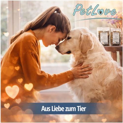 PetLove Fleisch Softies für Hunde • Hundeleckerli ohne Getreide • 63% Fleischgehalt • Hunde Leckerlis für Training • Strauß (3x200g)