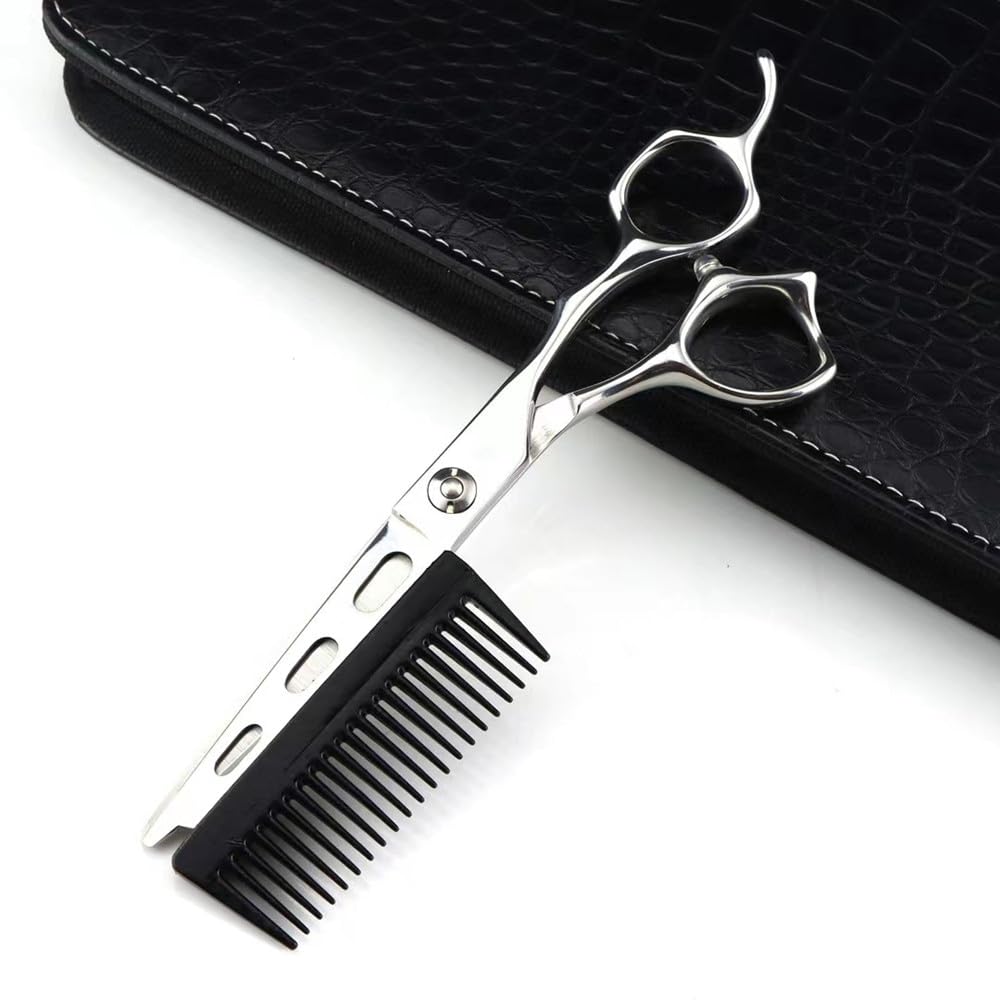 Forbici per tagliare i capelli, 6 pollici professionali JP440c acciaio 2 in 1 forbici per capelli con pettine taglio dei capelli barbiere forbici per tagliare i capelli f(