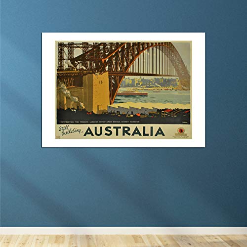 Affiche de voyage Australia Percy Trompf pont encadré S - 4
