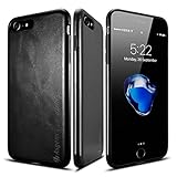 iPhone 7 Case Carbon Fiber,Roybens Hybrid Rubberized Ultra-Slim Anti-Slip Case TPU Leather Shockproof Cover for iPhone 7 (2016) - Black