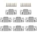 Mudder Universal Sectional Sofa Interlocking Furniture Connector with Screws, 8 Pack