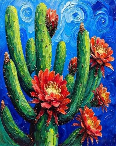 Kit Diamant Painting Complet Cactus pour Éliminer le Stress par le DIY