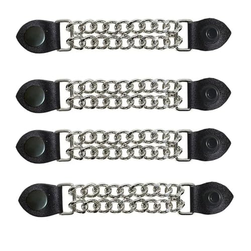 Vksjin Motorcycle Vest Extenders for Men Black 4Pcs