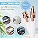 Facial Hair Removal for Women,2 in 1 Electric Hair Removal Device for Chin Upper Lip Peach Fuzz & Rechargeable Eyebrow Trimmer with LED Light for Precise Shaping