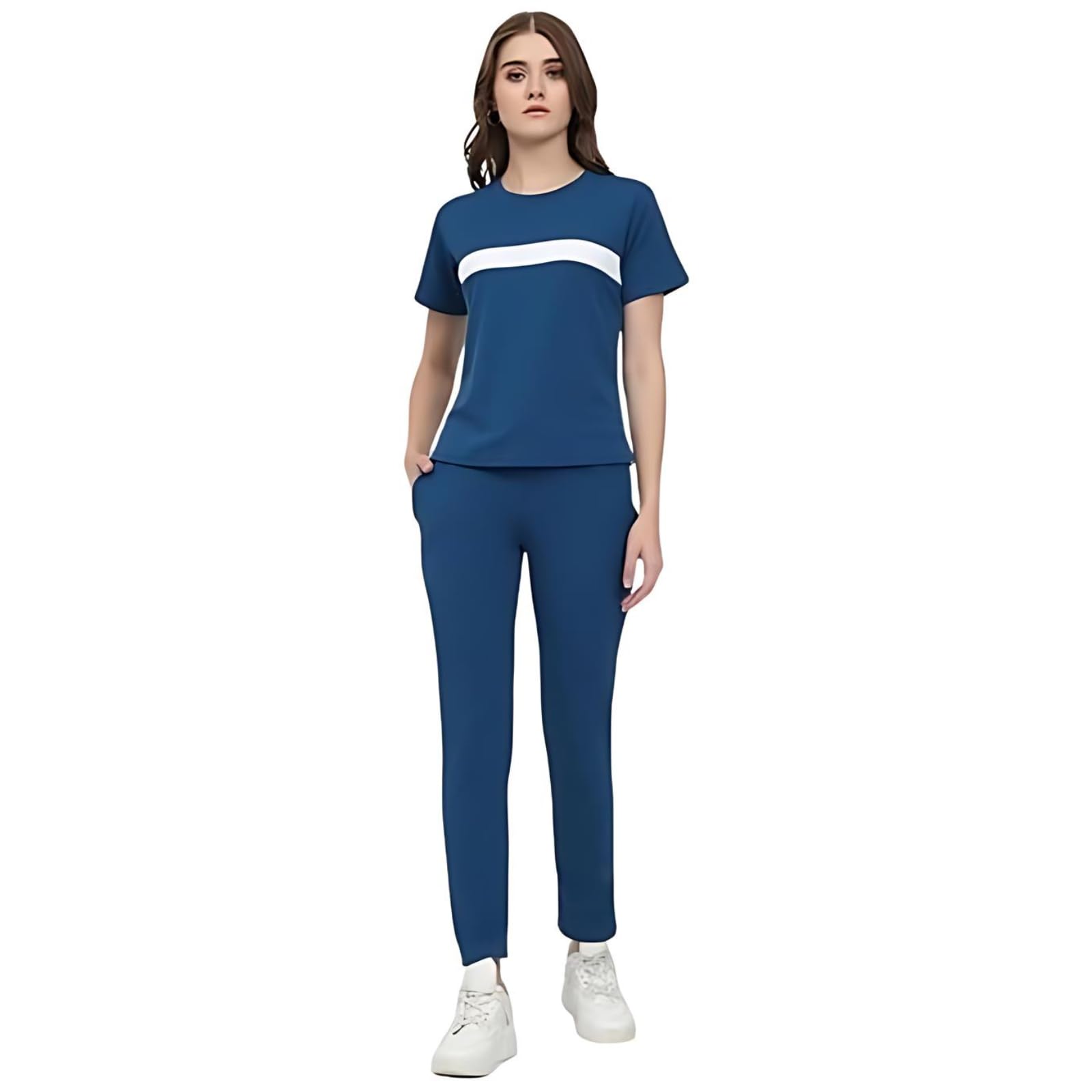 Tracksuit For Women With Cotton Lycra Fabric - Comfortable Gym Wear For Women - Activewear Set For Yoga, Running, Jogging, Sports, Travel, Night Dress-image-16