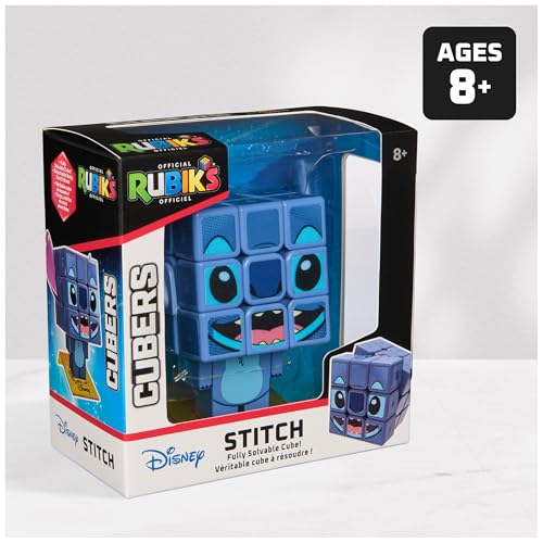 Image of Rubik's Cube, Stitch Cuber, Disney Collectible & Desk Decor, Problem-Solving Brain Teaser, Color-Matching Disney Puzzle, Fidget Toy, Sensory Puzzle for Adults, Teens, Kids, for Ages 8 & Up