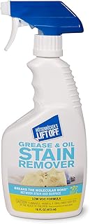 Motsenbockerâ€™s Lift Off 43206 16-Ounce Grease and Oil Stain Remover Spray Eliminates Tough Stains on Carpets Fabric and Upholstery Use as Pre-Wash Laundry Treatment, clear
