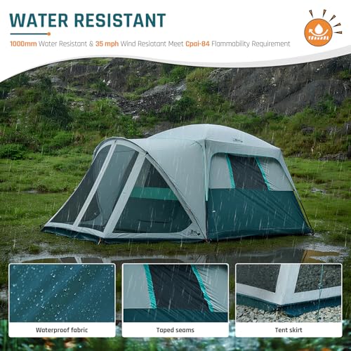 DMH 8 Person Tent with E-Port and Screen Porch