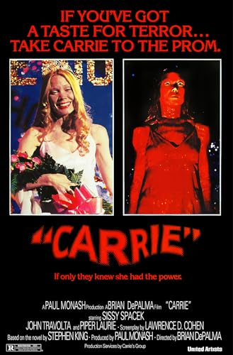 - Carrie Sissy Spacek Vintage Horror Movie Poster - 11x17
