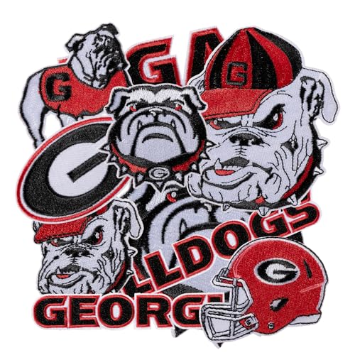 12PCS Georgia Iron on Patch,Football Iron on Patch for Jacket,Jeans,