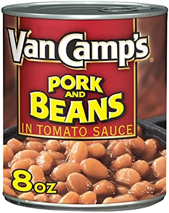 Van Camp's Pork and Beans, Canned Beans, 8 OZ (Pack of 24)