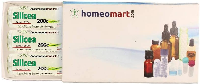 homeomart.com Silicea Homeopathy Pellets (Pills) in 1M Potency, Pack of 3
