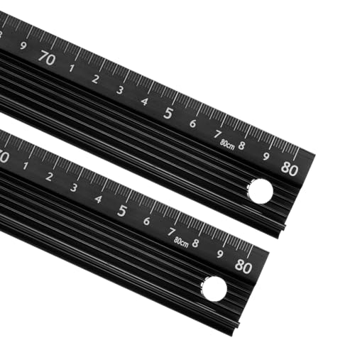 Règle en métal de 80 cm en alliage d'aluminium avec graduation 1 mm