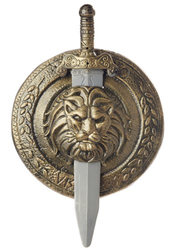 California Costumes Men's Gladiator Combat Shield & Sword 12',Multi,One Size Costume Accessory
