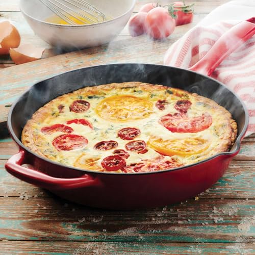 Image of Tramontina Bestow Enameled Cast Iron 10-Inch Skillet, Red