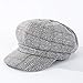 Women's Plaid Newsboy Cap – Winter Warm Wool Blend Painter Hat, Retro Korean Style, Ear Protection, Casual & Outdoor Fashion (Navy Blue)