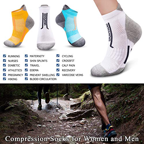 Image of Vividmoo Cycling Socks Running Performance Low Cut Athletic Sock for Women /Men, 5 Pairs No Show Socks