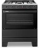 Fogão de Piso 5 Bocas Esmaltec F5ISP Ideal Pop | Mesa em Aço Inox, Acendimento Manual, Preto