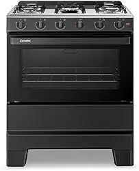 Fogão de Piso 5 Bocas Esmaltec F5ISP Ideal Pop | Mesa em Aço Inox, Acendimento Manual, Preto