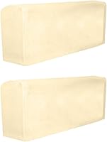 Vista 5 de Garneck 2 fundas de tela elástica para reposabrazos antideslizantes, de elastano, para sillón reclinable, protector de muebles, color beige