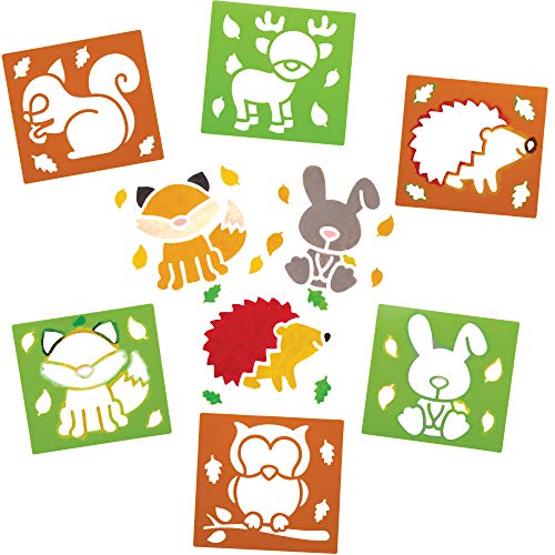 Baker Ross Plantillas Animales del bosque (Paquete de 6) - Artes y manualidades para niños